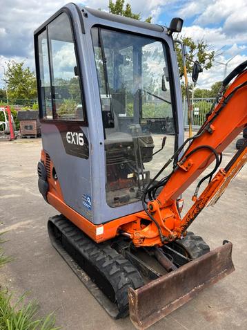 Hitachi EX16 minigraver 1,6T graafmachine minikraan kraantje beschikbaar voor biedingen