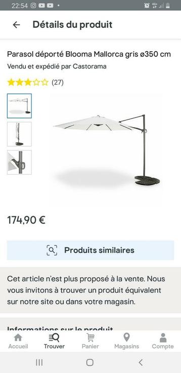Blooma Mallorca parasol met offset 350 cm - Nieuw beschikbaar voor biedingen