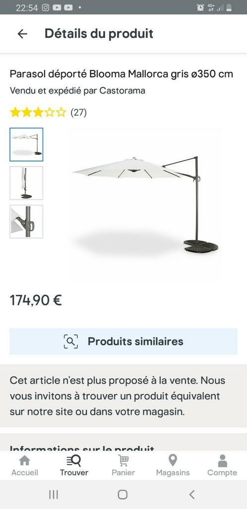 Blooma Mallorca parasol met offset 350 cm - Nieuw, Tuin en Terras, Parasols, Nieuw, Ophalen