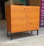 Dressoir Buffet Highboard Pierre Guariche Meurop Vintage, Teakhout, Ophalen of Verzenden, Zo goed als nieuw