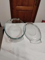 Ovale glazen ovenschaal met deksel, Ophalen of Verzenden, Zo goed als nieuw