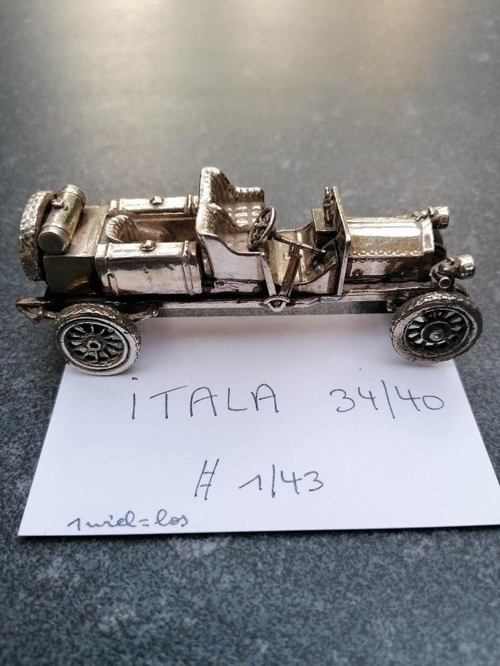 Itala oldtimer zilveren miniatuur, Auto diversen, Overige Auto diversen, Ophalen of Verzenden