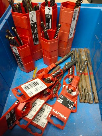 Lot de forets et de burins Hilti SDS Plus, tailles 6, 8 et 1, Enlèvement ou Envoi, Comme neuf