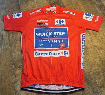 Fietsshirt Remco Evenepoel Rode leiderstrui Vuelta 2022, Enlèvement ou Envoi, Comme neuf, Hommes, Vêtements d'extérieur