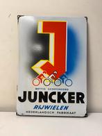 JUNCKER Rijwielen emaille reclamebord, Verzamelen, Ophalen of Verzenden, Gebruikt, Reclamebord