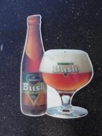 Oud metalen reclamebord bier BUSH -56 cm hoog, Verzamelen, Biermerken, Ophalen of Verzenden