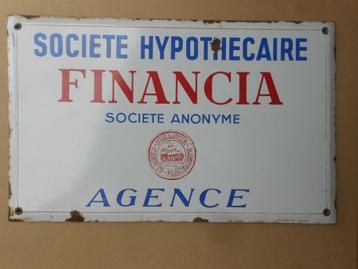 email bord FINANCIA, Antiek en Kunst, Ophalen of Verzenden