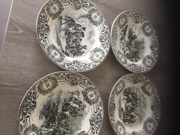 4 sierborden "Napoleon" BOCH LA LOUVIERE  beschikbaar voor biedingen