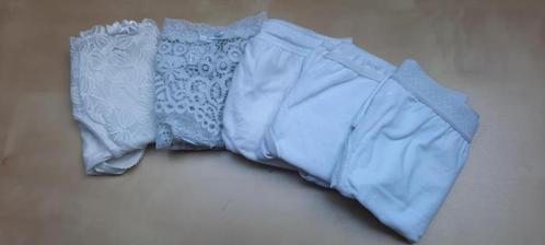 5 witte slipjes dames – een paar vertonen gebruikssporen., Kleding | Dames, Ondergoed en Lingerie, Slip, Wit, Ophalen