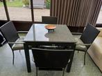 Tuintafel en stoelen, Tuin en Terras, Ophalen, Zo goed als nieuw, Vierkant, Aluminium