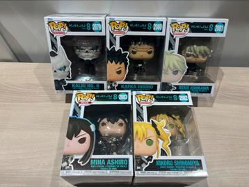 Funko Pop Kaiju No. 8 – Kafka, Mina, Reno, Kikoru & Kaiju beschikbaar voor biedingen