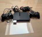 Playstation 2 Slim - PS2 - 2 controllers - Memory card, Ophalen, Gebruikt, Zwart, Met 2 controllers
