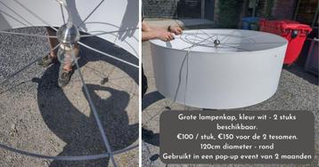 Grote lampenkap, kleur wit - 2 stuks beschikbaar. beschikbaar voor biedingen
