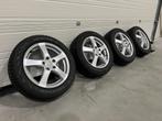 4x 16" velgen + Vredestein winterbanden 205/55 R16 91H M&S, Auto-onderdelen, Banden en Velgen, Ophalen, Gebruikt, 16 inch, Band(en)