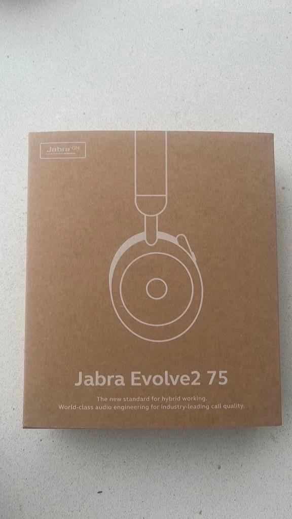 Jabra Evolve2 75, Audio, Tv en Foto, Hoofdtelefoons, Op oor (supra aural), Overige merken, Draadloos, Bluetooth, Ophalen