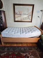 Massief bed+elek.verstelbare lattenbodem+matras 90cmx200cm, Matras, Ophalen