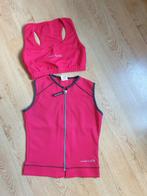 Gilet zippé +brassière, Vêtements | Femmes, Enlèvement, Comme neuf, Rouge