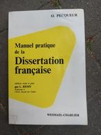 Manuel pratique de la dissertation française de Pecqueur, Boeken, Studieboeken en Cursussen, Ophalen, Gelezen