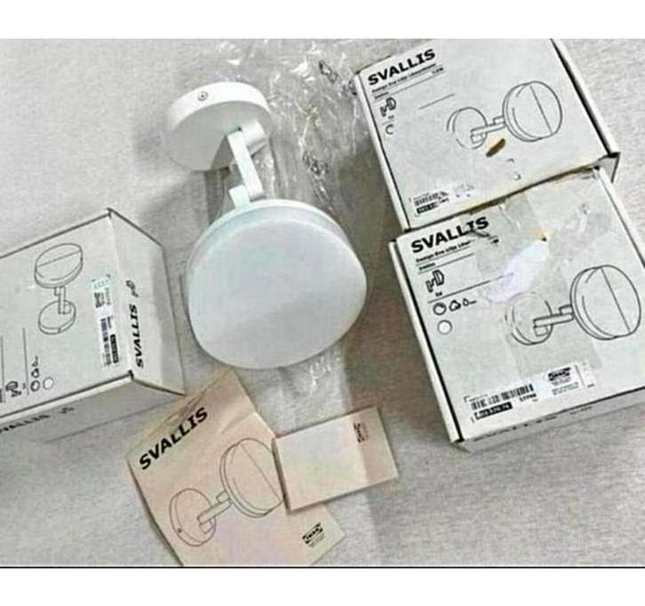 IKEA SVALLIS LED Wandlamp + Zwenkarm Wit 6" 803.570.76 lamp, Huis en Inrichting, Lampen | Wandlampen, Nieuw, Kunststof, Metaal