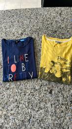 Blauwe longsleeve, gele tshirt mt 170, Kinderen en Baby's, Kinderkleding | Maat 170, Ophalen of Verzenden