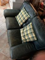 Canapé cuir en très bon état couleur vert 160cm sur 95cm, Maison & Meubles, Comme neuf