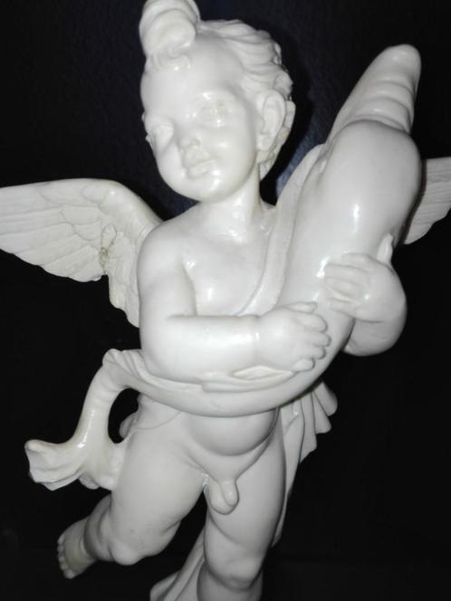 237) Het laatste naakte engeltje en de grote vis ( Santini, Antiquités & Art, Art | Sculptures & Bois, Enlèvement ou Envoi