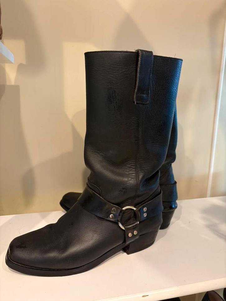 Lederen bikerboots (42), Kleding | Heren, Schoenen, Zo goed als nieuw, Ophalen of Verzenden