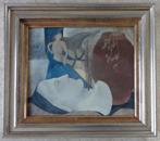 SONJA BAUTERS / MYSTIEKE SCENE / OLIEVERF / 59x67cm / KADER, Antiek en Kunst, Kunst | Schilderijen | Modern, Ophalen of Verzenden