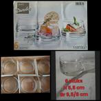 Glazen potjes Nieuwstaat 10€/ set v 6, Huis en Inrichting, Ophalen of Verzenden, Zo goed als nieuw