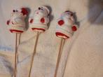 3 kerstmannetjes op stokje, Diversen, Kerst, Ophalen of Verzenden