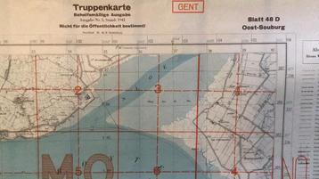 Carte du personnel : Truppenkarte : Oost-Souburg  1941 disponible aux enchères