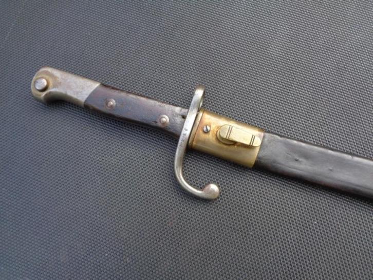 M1908 Mauser bajonet met lederen schede , Simson Suhl, Verzamelen, Militaria | Algemeen, Landmacht, Mes of Dolk, Ophalen of Verzenden