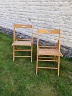 Opvouwbare houten buitenstoelen (2 stuks), Ophalen, Hout