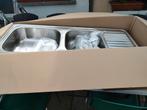 Dubbele spoelbak Inox met alles erbij., Ophalen, Nieuw