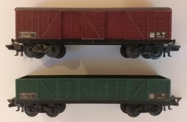 JOUEF HO - VEEL 2 OUDE VOEDSELWAGENS, Hobby en Vrije tijd, Modeltreinen | H0, Gebruikt, Jouef, Ophalen of Verzenden