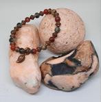 Handgemaakte armband met natuurstenen,nieuw, Handtassen en Accessoires, Armbanden, Ophalen of Verzenden, Nieuw, Groen, Elastiek
