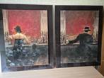 schilderijen man en vrouw, Antiek en Kunst, Ophalen