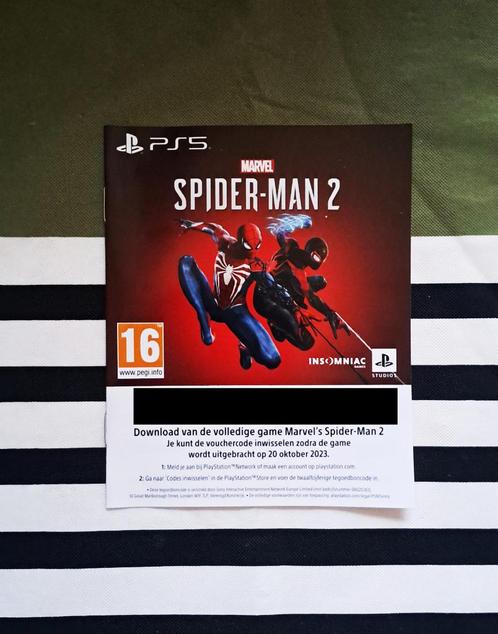 Spider-Man 2 PS5 - Downloadcode, Games en Spelcomputers, Games | Sony PlayStation 5, Nieuw, Ophalen of Verzenden