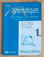 Mathématiques 1  De Boeck B. Baudelet 2005, Livres, Utilisé