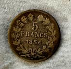 zilveren franse 5 frf 1836, Ophalen of Verzenden, Frankrijk, Losse munt, Zilver