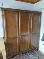Houten kleerkast 3 deurs, Huis en Inrichting, Kasten | Kleerkasten, Gebruikt, 150 tot 200 cm, Met hangruimte, 150 tot 200 cm