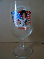 Vintage glas bierglas Jacqueline Kennedy collector's item, Verzamelen, Ophalen of Verzenden, Zo goed als nieuw, Bierglas
