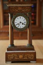 Antieke Franse pendule – 19e eeuwse kolomklok met intarsia, Ophalen