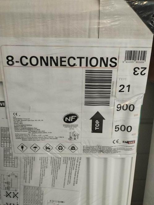 radiator type 21 H900 x B500 942w nieuw 65%, Doe-het-zelf en Bouw, Verwarming en Radiatoren, Nieuw, Radiator, 500 tot 800 watt