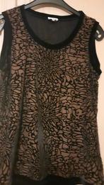 TOPJE MAYERLINE maat L -LICHT BRUIN MET ZWART, Vêtements | Femmes, Tops, Mayerline, Enlèvement ou Envoi, Comme neuf, Noir