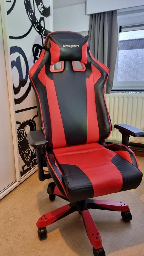 DX Racer KING K06-NR, Huis en Inrichting, Bureaustoelen, Gebruikt, Bureaustoel, Rood, Gaming bureaustoel, Ophalen