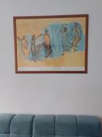 Ingelijste tekening 127 x 97 cm, Antiek en Kunst, Ophalen