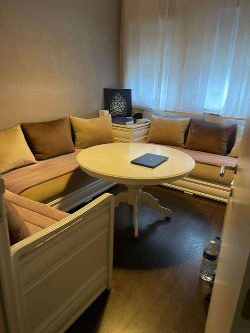 salon marocain, Huis en Inrichting, Zetels | Zetels, Zo goed als nieuw, Rechte bank, Vierpersoons of meer, Hout, Ophalen