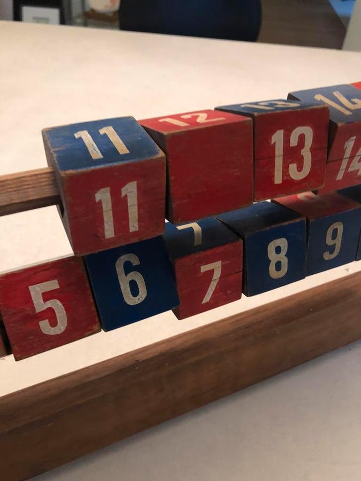Vintage telraam uit schooltje jaren 50, Kinderen en Baby's, Speelgoed | Educatief en Creatief, Gebruikt, Ophalen of Verzenden