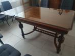 Uitschuifbare vintage massief houten tafel, Ophalen, Gebruikt, 100 tot 150 cm, VIntage